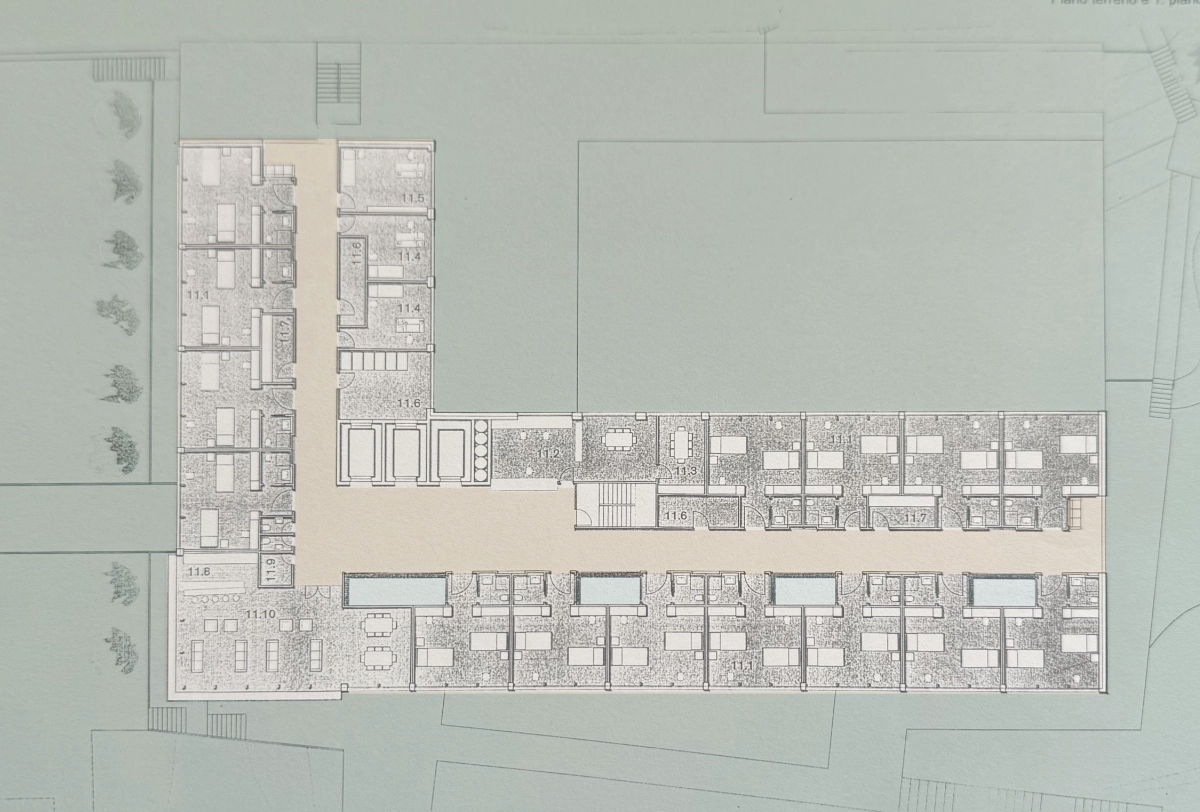 Grundriss Patientenzimmer
