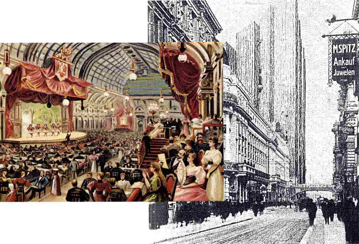 Collage zum historischen Wintergarten