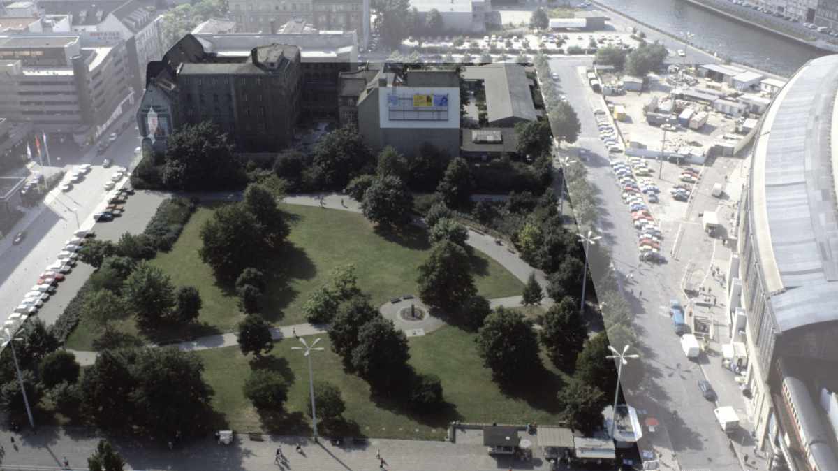 Ansicht des Geländes von oben