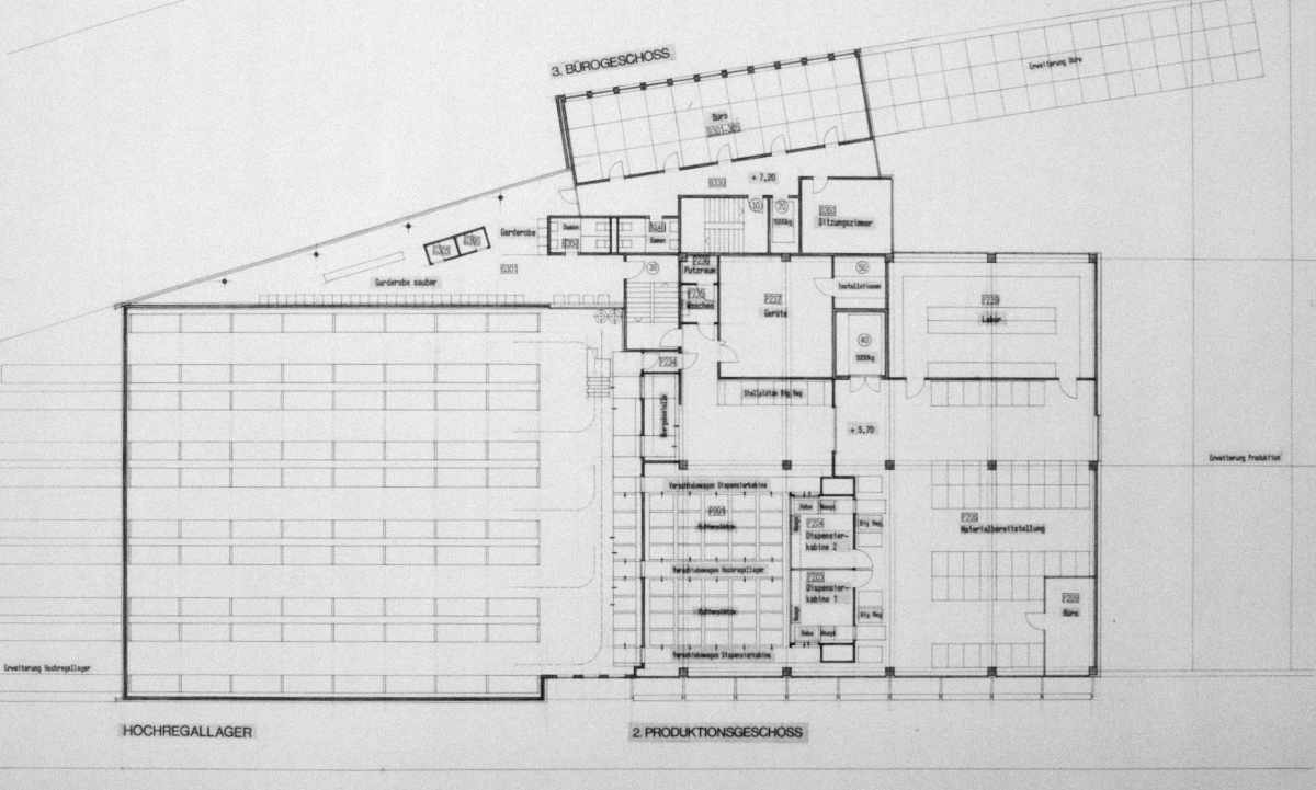 Plan 2. Produktionsgeschoss