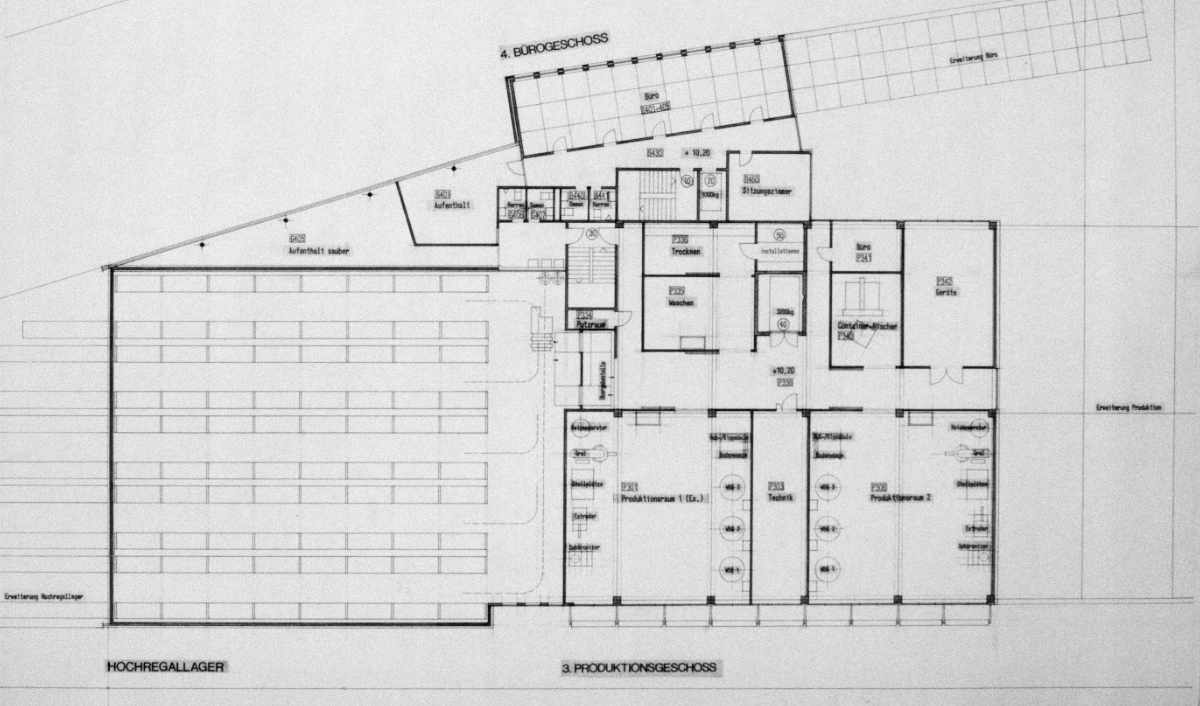 Plan 3. Produktionsgeschoss