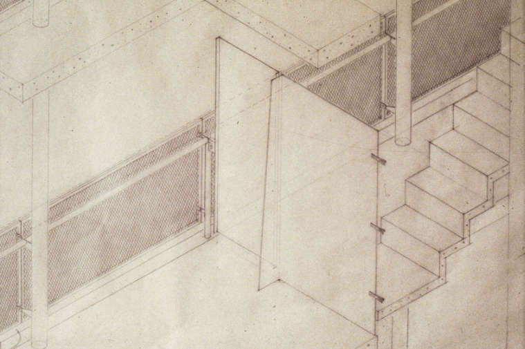 Detail Terrassentrennwand