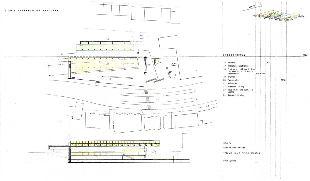 Plan Marktplatz und Gewerbe
